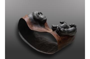 Iris Sageder, from the series BUDDHAMINDERS,TEETER TOTTER ROCKER [AURUM 999,9]