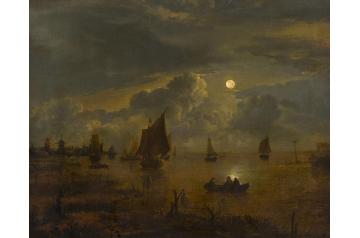 Aert Van Der Neer, ​Flusslandschaft mit Fischern beim Abendlicht